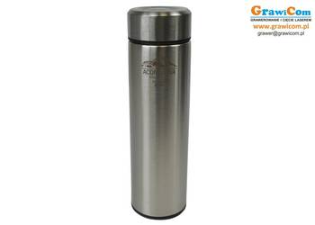 Termos 470 ml logo, grawer SREBRNY 50szt.