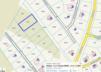 Działki budowlane w spokojnej okolicy 1617 m2, 1376 m2 w Cewicach