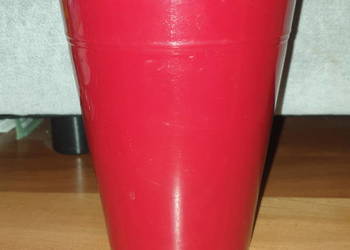 Czerwona/bordo osłonka, doniczka, wysoka ceramiczna