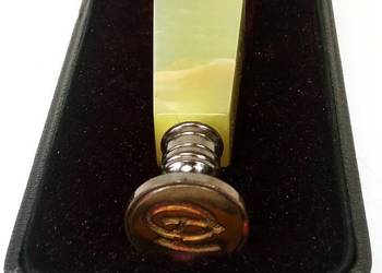 Pięczęć Art-Deko Brąz Agat Etui