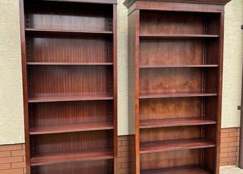 Regał na książki stylowy drewniany półki biblioteczka szafa kredens witryna