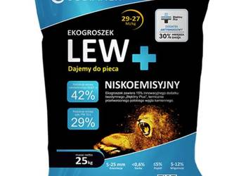 Węgiel Kamienny Ekogroszek Lew Plus 29-27 MJ/kg 1000 kg Groszek Premium
