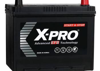Akumulator 70Ah 730A EN X-PRO EFB Japan Prawy Plus DARMOWY DOWÓZ