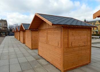 DOMEK HANDLOWY 3 DREWNIANY KIOSK SKLEPIK PRODUCENT