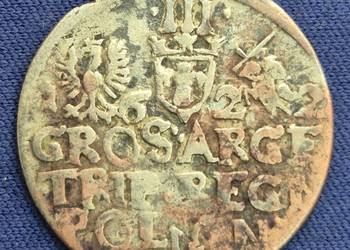Trojak, 3 grosze 1662 Zygmunt III Waza SREBRO K5