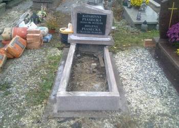 Podnoszenie grobu, pomnika, poziomowanie, grób zapadnięty, Kiełczów,