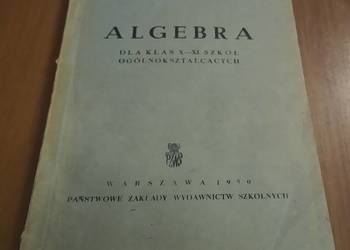 Algebra dla klas X-XI szkół ogólnokształcących Frejlich Hornowski Algebra dla klas X-XI szkół ogólnokształcących Frejlich Hornowski