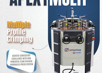 APEX I MULTI – Automatyczna hydrauliczna zagniatarka naroży aluminiowych