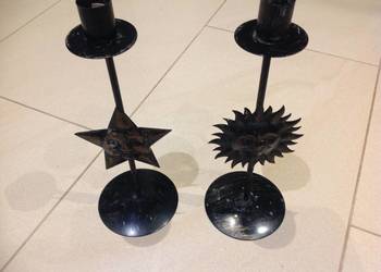 Świecznik Metalowy Vintage - 2 szt