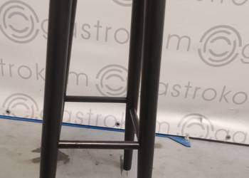 TABORET BAROWY HOKER 70 CM BUKOWY CZARNY