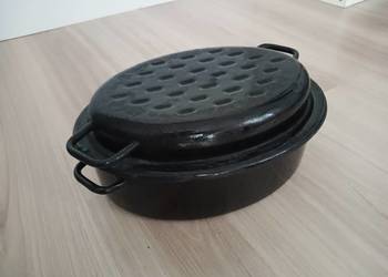 Brytfanna emaliowana żeliwna gęsiarka brytfanka owalna