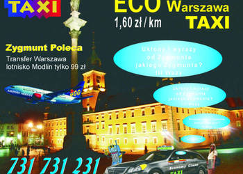 Tanie taxi Eco Warszawa Modlin tylko 99 zł tel +48 517 517 426