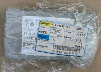 5TA857494RM5 Wkład wnęki schowka stormgrey VW Touran Tiguan