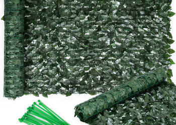 Sztuczny bluszcz żywopłot 300x100 cm zielona osłona na balkon maskująca