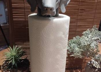 Stojak na ręcznik papierowy lub papier toaletowy wyżeł weimarski