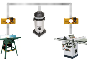 Zasuwy automatyczne / manualne do odciągu trocin fi10 iVAC PRO PBG-04 (4 s…