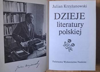 Dzieje Literatury Polskiej . J . Krzyżanowski Dzieje Literatury Polskiej . J . Krzyżanowski