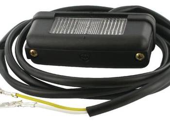 Lampa oświetlania tablicy rejestracyjnej, prostokątna czarna przykręcana z…