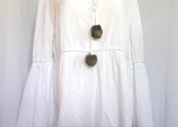 Bluzka biała r. 5XL/50 Letnia bawełna 100% NOWA