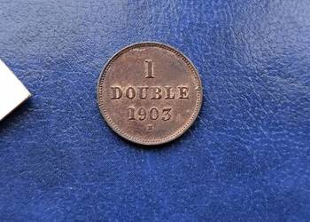 Stare monety 1 double 1903 Guernsey