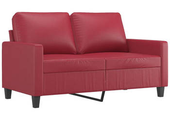 2-osobowa sofa winna czerwień 120 cm sztuczna skóra WM-359135