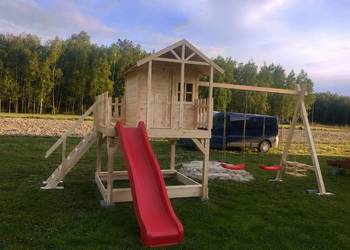 Domek drewniany plac zabaw dla dzieci