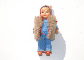 Stara zabawka lalka miniaturowa mini unikat kolekcjonerski 5
