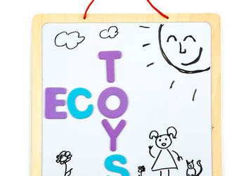 Tablica edukacyjna 3w1 magnetyczna kredowa literki ECOTOYS