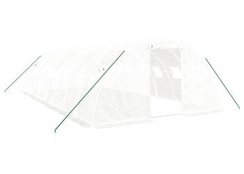 Szklarnia ze stalową ramą biała 32 m² 8x4x2 m WM-3188074