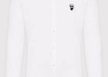 Koszula męska Karl Lagerfeld - kolor biały, rozmiar XXL regular fit