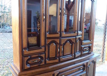 witryna  kredens dębowa drewniana stan BDB wysyłka dowóz