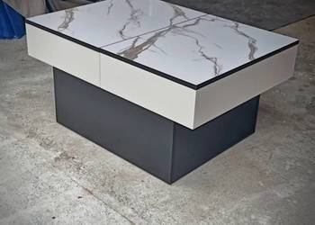 Stolik kawowy rozkładany 80x58x41cm marmur