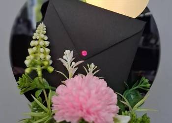 Florystyczna koperta na pieniądze, z osobistymi życzeniami