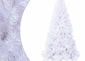 vidaXL Sztuczna choinka o grubych gałązkach, biała, 180 cm（SKU:321039）