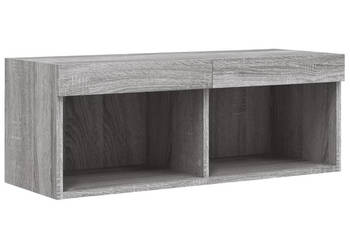 Szafka TV z oświetleniem LED szary dąb sonoma 80x30x30 cm WM-837151