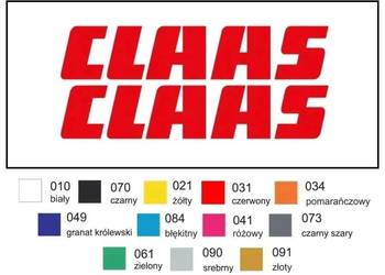 Naklejka wlepka CLAAS 49 cm - 2 szt Zamiennik