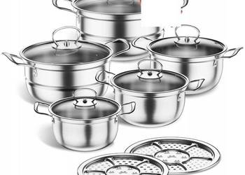 Zestaw garnków Mihoho stal nierdzewna 5 el.