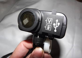 Ładowarka Motocykl 2 x USB Woltomierz i Termometr