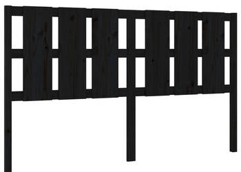 Wezgłowie łóżka czarne 1655x4x100 cm lite drewno sosnowe WM-818004