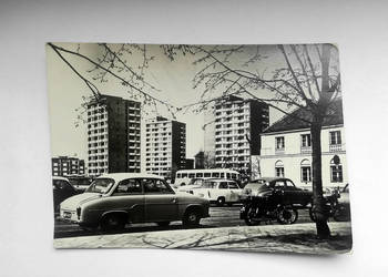widokówka / pocztówka Warszawa "Wieżowce przy placu Teatralnym"