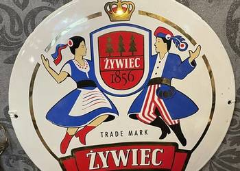 Stary emaliowany szyld Żywiec – reklama piwa