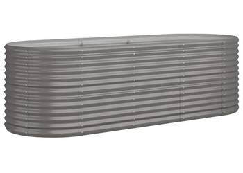 vidaXL Podwyższona donica, stal ocynkowana 224x80x68 cm, szara(SKU:318954)