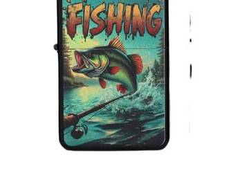 Zapalniczka Benzynowa Retro Fishing – Rybak z Wędką i Drapieżna Ryba