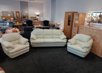 Nowy Komplet 3+1+1 ze spaniem, SARA, Tkanina Zmywalna =MEBLE PYKA Producent