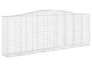 Kosze gabionowe 6 szt 400x50x140/160 cm galwanizowane żelazo WM-3145986