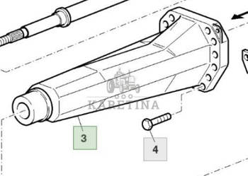 John Deere 6230 6630 Obudowa Przedniego Wału Napędowego Mostu Centralnego …
