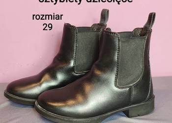 Sztyblety jeździeckie dziecięce - rozmiar 29 - czarne, stan bardzo dobry