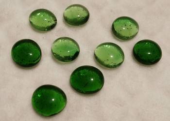Zielone ozdobne przeźroczyste kryształki, kamyki 0,8x2cm (9szt.) Kreatywne