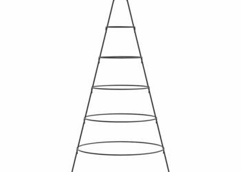 vidaXL Metalowa choinka świąteczna, do dekoracji, czarna（SKU:4018948）