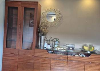 Meble zestaw 5x komoda rtv gablotka witryna podwietlane led